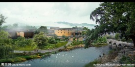 旅游景点效果图