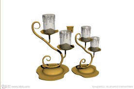 欧式烛台模型
