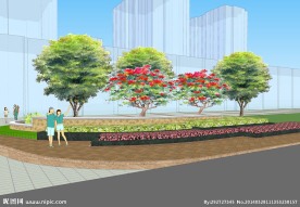 小区景观效果图