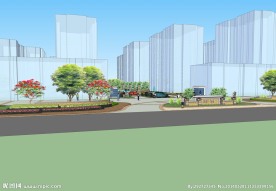 小区景观效果图