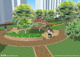 小区景观效果图