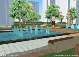 小区景观效果图