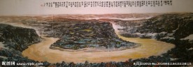 黄河乾坤弯 国画作品