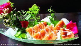 三文鱼腩刺身
