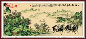 国画八骏图