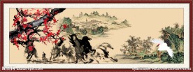 国画八骏图