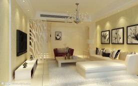 现代简约客厅效果图