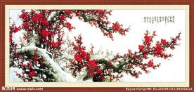 梅花浓艳 画框