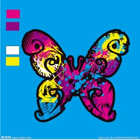 喷溅 蝴蝶 玫瑰 花