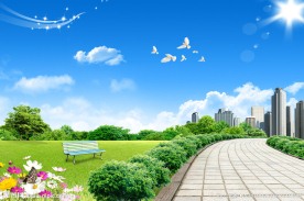 蓝天草地