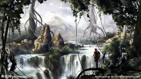 森林 手绘 插画