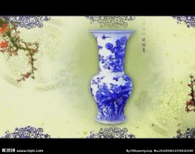 水墨青花瓷视频素材