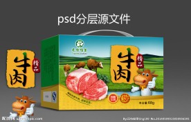 牛肉纸箱 (分层效果图)