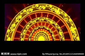 祥云花纹光效隧道视频