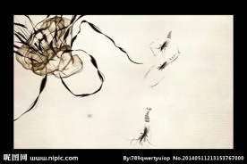 水墨鱼虾荷花视频素材