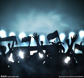 派对人物幻彩背景