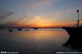 荣成市宁津海边日落