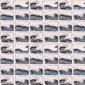 打牌海浪风格印花