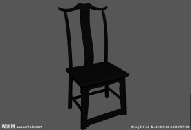 中式椅子模型