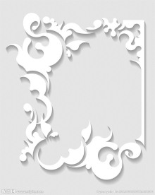 白色剪纸花纹