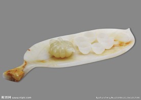 玉 玉茶盘 玉树叶 玉