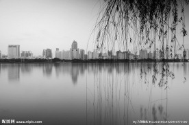 南湖公园两岸旧风光