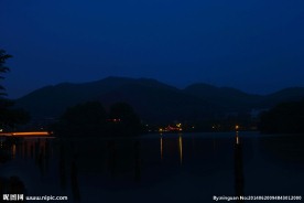 杭州湘湖夜景