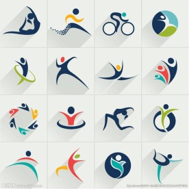 健身图标 健美标志 锻