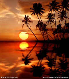 海边夕阳风光