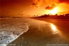 海边夕阳风光