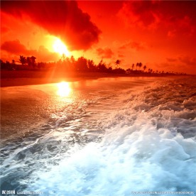 海边夕阳风光