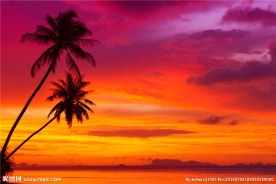 海边夕阳风光