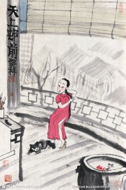 天上顿前郜科 国画