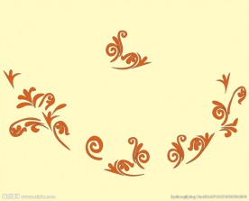 移门橘红色花纹