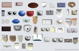 psd室内分层洁具