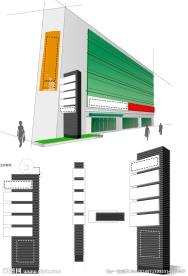 商场导视标识模板模型