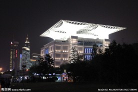 上海城市规划馆灯光夜