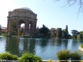 旧金山艺术宫拱门和石