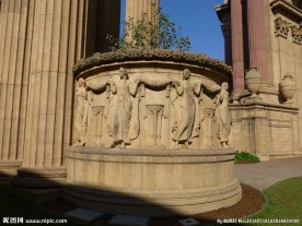 旧金山艺术宫拱门石柱