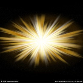 放射黄色星光效果图