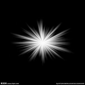 放射白色星光效果图