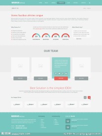 扁平化网页模版