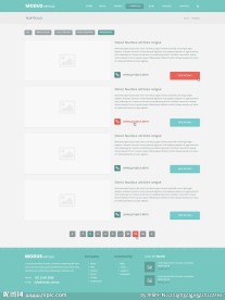 扁平化网页模版