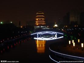 汉城湖公园夜景