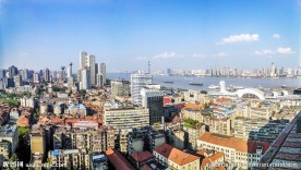 湖北武汉港长江全景