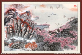 山水国画风景