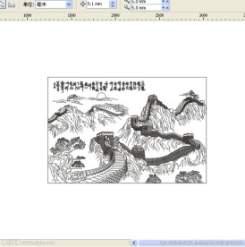 艺术玻璃山水长城纯线