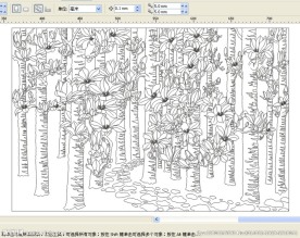 艺术玻璃玉兰花纯线图