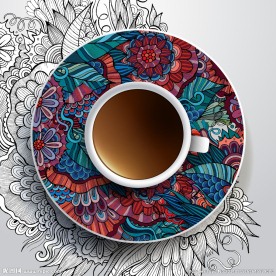 民族图案饰物 咖啡