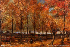 梵高作品油画小红林